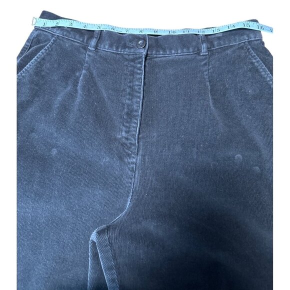 L.L. Bean Black Original Fit Corduroy Pants Women's Size 14MT - Picture 9 of 10